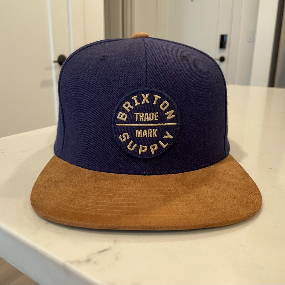 Braxton snapback hat with suede